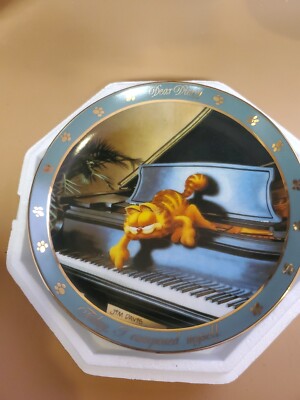 Garfield 8  Collector Plate  Today, I Composed Myself  Dear Diary Series 1990