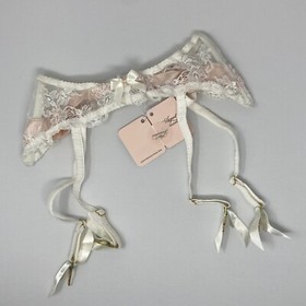 Agent Provocateur Maddy White Pink Suspender AP3 Medium NWT $145