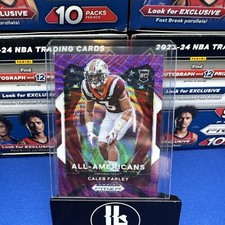 2021 Panini Prizm Draft Picks - All-American Purple Wave Prizm #198 Caleb Farley
