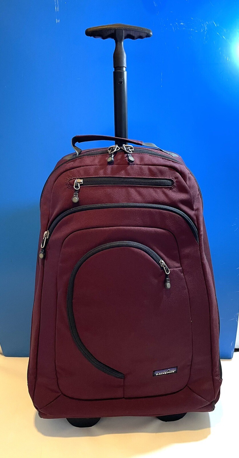 PATAGONIA MLC Wheelie ROLLER Carryon Bag LUGGAGE Converts to Backpack Burgundy eBay