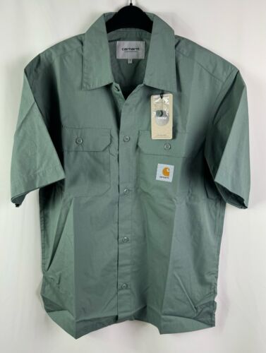 Carhartt Men's Short Sleeve Craft Shirt, Park Green, Size M
