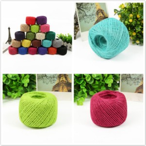 50M 3Ply Burlap Natural Fiber Jute Twine Rope Cord String Craft DIY Decor Gift