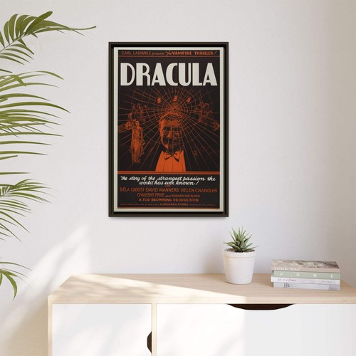Cult Classic Large Gallery Framed Canvas 20" x 30" Movie Poster Art - Dracula Or - Picture 5 of 10