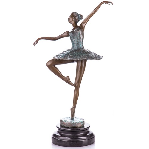 Bronze Statue Ballerina Marmor Tänzerin Skulptur Figur Ballett Edel Luxus XL NEU - Bild 9 von 12