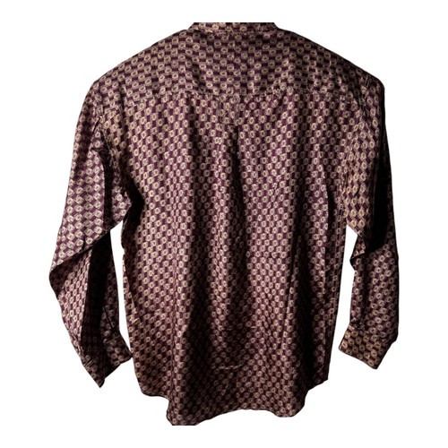 Bogari Long Sleeve Silk Shirt with Collar & Pocket Size Large - Picture 6 of 8