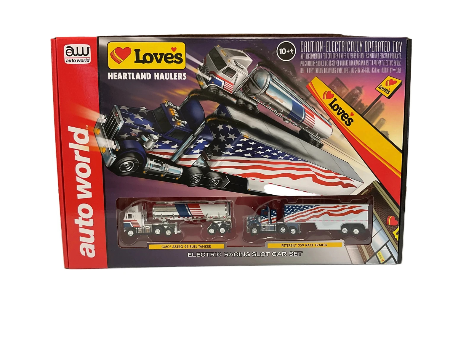 LOVE'S HEARTLAND HAULERS by AUTOWORLD w/2 Trucks.