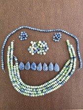LOT Of Mixed Blue Quartz Stones Beads Faceted Read Info