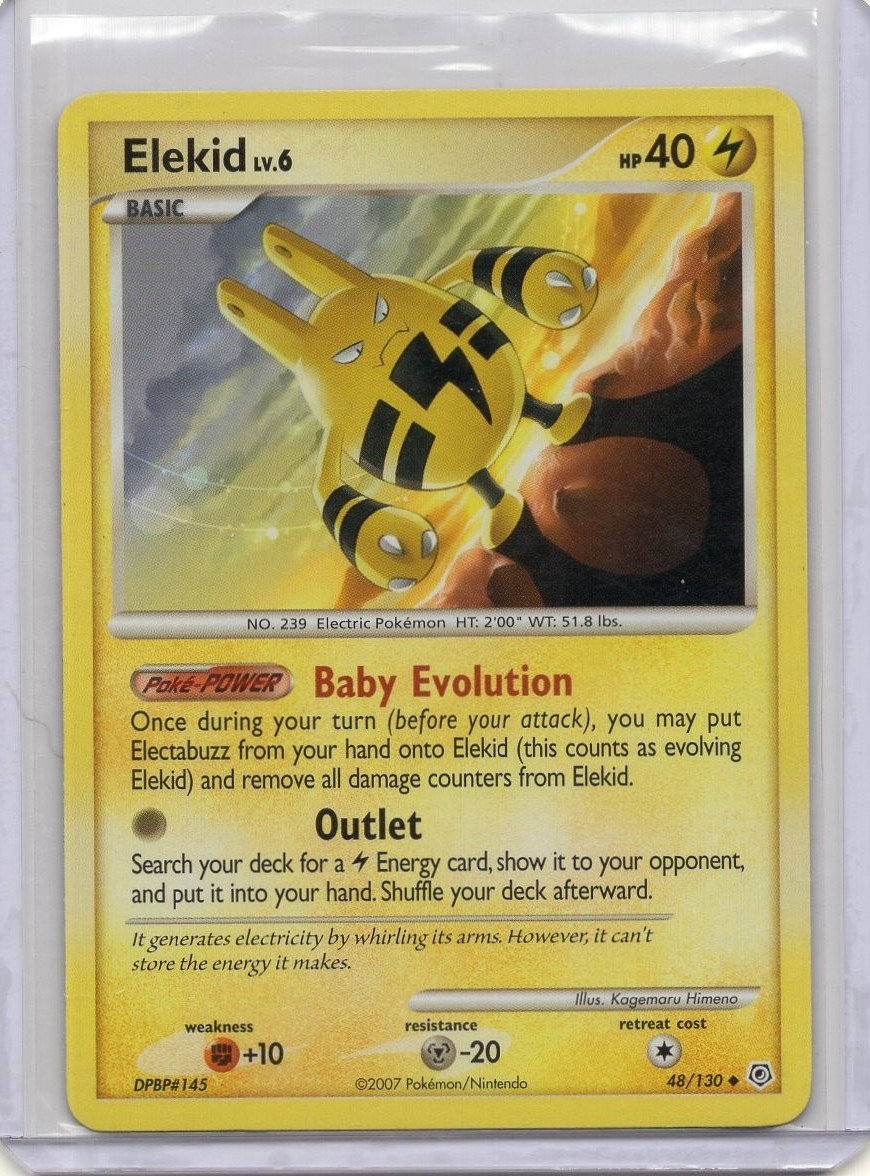 Elekid 48/130 Pokémon Diamond & Pearl Base Set 2007 LP