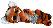"Animales Bebés 14"" Guardería Negro y Naranja Chupar Pulgar Tigre de Bengala Sonido de Peluche"