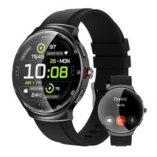 Smart Watch for Men Women, 1.43" AMOLED IP68 Waterproof Smartwatch, Black