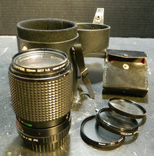 Vintage Sears MC Auto 135mm f/2.8 Telephoto Lens w/ 4 Filters  Leather Case Ex