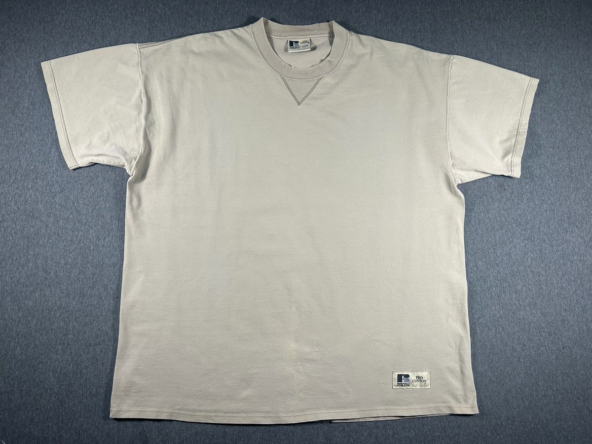 Vintage 90s Russell Athletic Pro Cotton Blank T-Shirt Made in USA 