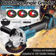 125mm Electric Cordless Brushless Angle Grinder For 18V Makita Li-ion Battery UK