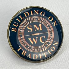 Saint Mary of the Woods College Lapel Pin 1โ Enamel Seal USA Made SMWC Pinback