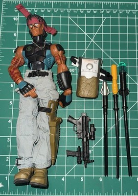 GI Joe Sigma 6 Tracker Spirit Iron 8-1/2  With Weapons Action Figure Vintage