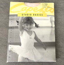 Capezio Studio Basics Dance Tights Pink Girls Size 8-12 Footed 1825C - NEW
