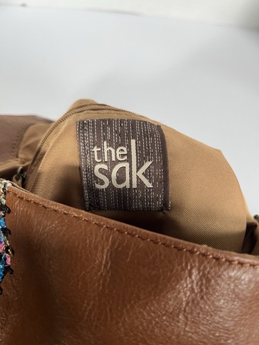 The Sak Iris Crossbody Brown Leather Handbag/Purse Adjustable Strap Boho - Picture 11 of 14
