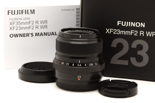Neuwertiges Fuji FUJIFILM XF 23mm f2 R WR Objektiv (schwarz) mit Haube, Handbuch & Box #48887