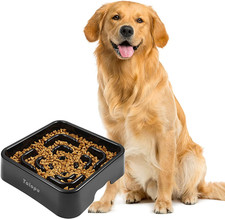 Extra-Large Durable ABS Large Slow Feeder Dog Bowls(10 Cups Capacity) Stop Bloat