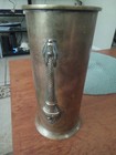 WW1 1917 SHNEIDER SHELL TRENCH ART WW1 BRASS Flaming TorchMotif Umbrella Stand — photo 5