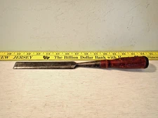 Vintage T.H.Witherby  Warranted 27/32"  Beveled  Edge Socket Wood Chisel