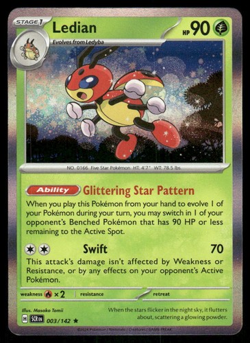 Ledian 3/142 - Stellar Crown - Holo Rare NM