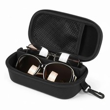 Double Eyeglasses Case, Hard Shell Dual Glasses Case Travel Sunglasses Organizer