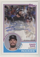 2018 Topps 1983 Topps Design Auto David Dahl #83A-DD Auto 06z2