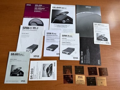 Stax rare advertising brochures and owner manuals + 8 plaquettes  for free