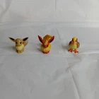 Sey of 3 Vintage Pokemon TOMY Eevee Flareon & Pidegot Figures CGTSJ China