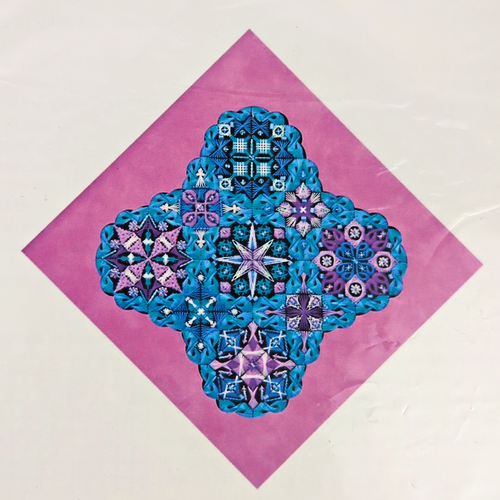 Threedles Needlepoint Pattern "Topsy Turvy: Morning Glory" Kurdy Biggs 2017