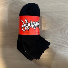 Journeys Black Ankle Socks Youth Fits Shoe Size 1-5 3 Pair Pack