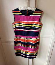 Tahari Arthur S Levine Multicolor Striped Sheath Dress Sleeveless - Size 10