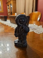 A Wolf Original Sculpture 5 1/8" X 2 1/4" X 1x3/4" Soap Stone FIGURINE 