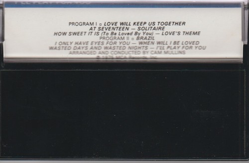 LENNY DEE CASSETTE TAPE: "I'LL PLAY FOR YOU" 1975, 1983 REISSUE - Picture 4 of 5
