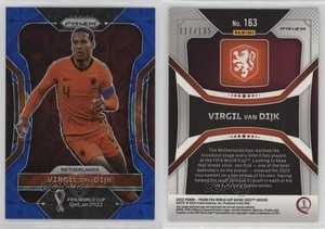 2022 Panini Prizm World Cup Qatar Choice Blue Prizm /135 Virgil Van Dijk #163