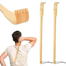 2 Pack 16.5 Inch Natural Bamboo Wood Back Scratcher Body Relaxation Massager
