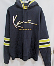 Sudadera con Capucha Y2K Karl Kani Azul Marino Hip Hop MTV Streetwear Tupac M Bordada Med