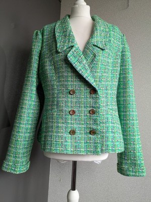 Joe Browns Boucle-Jacke mehrfarbig grün Größe 18