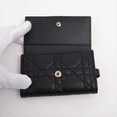 Dior Lambskin Key Case Black Mai Dior Aster Key Case Cannage