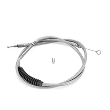 65 3/4" Extended Length Motorcycle Clutch Cable Stainless Steel with Harley T...