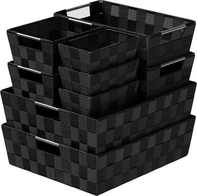 Baskets For Organizing Set Of 9 Bla - Stora Baskets For Shees -