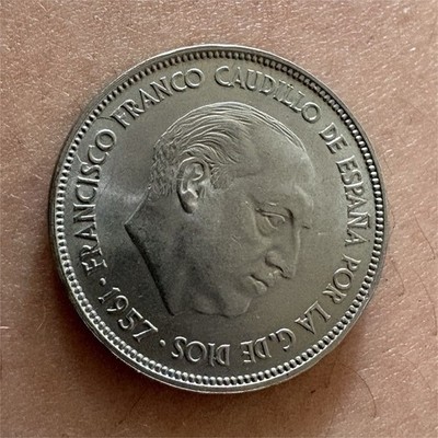Spain 1975 25 PTAS Peseta Coin Francisco Franco Uncertified