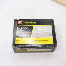 Grip-Rite 2-1/2 in. x 12-1/2-Gauge 8-penny Bright Steel Finish Nails 1lb. Box