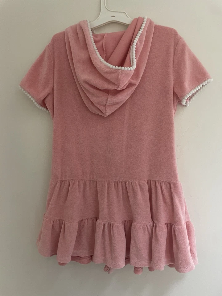 Cat & Jack Niños Niñas Terry en Niveles Cremallera Capucha Manga Corta Natación Encubrimiento Rosa M 8 Foto 4 de 4