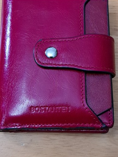 BOSTANTEN Leather Women's Wallet Zipper Pocket Small Bifold - Picture 2 of 11