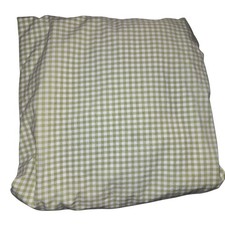 Pottery Barn Kids Green Gingham Fitted Crib Sheet