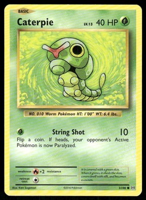 Pokemon Tcg Caterpie #3 Pokemon Evolutions LP