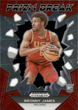 2024 Panini Prizm Draft Picks Bronny James Prizm Break #20 RC