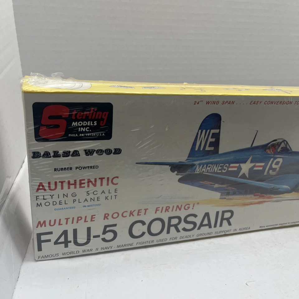 New Factory Sealed F4U-5 Corsair Balsa Wood Model Kit A14 Sterling Models Inc. - Image 3 of 4